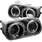 ANZO 1994-1997 Acura Integra Projector Headlights w/ Halo Black ANZO Headlights  AXOPROS