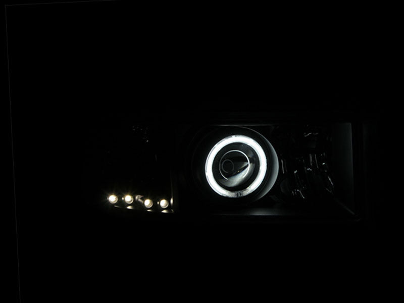 ANZO 1994-2001 Dodge Ram Projector Headlights w/ Halo Black ANZO Headlights  AXOPROS