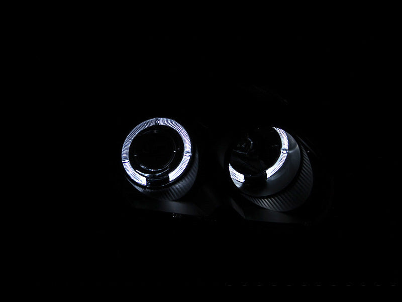 ANZO 1996-1998 Honda Civic Projector Headlights w/ Halo Black ANZO Headlights  AXOPROS