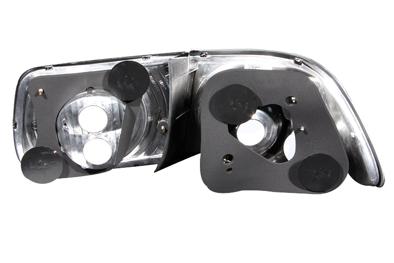 ANZO 1996-2000 Honda Civic Coupe Taillights Black ANZO Tail Lights  AXOPROS