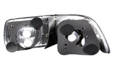 ANZO 1996-2000 Honda Civic Coupe Taillights Black ANZO Tail Lights  AXOPROS