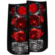 ANZO 1996-2002 Gmc Savana Taillights Black ANZO Tail Lights  AXOPROS