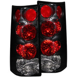 ANZO 1996-2002 Gmc Savana Taillights Black ANZO Tail Lights  AXOPROS