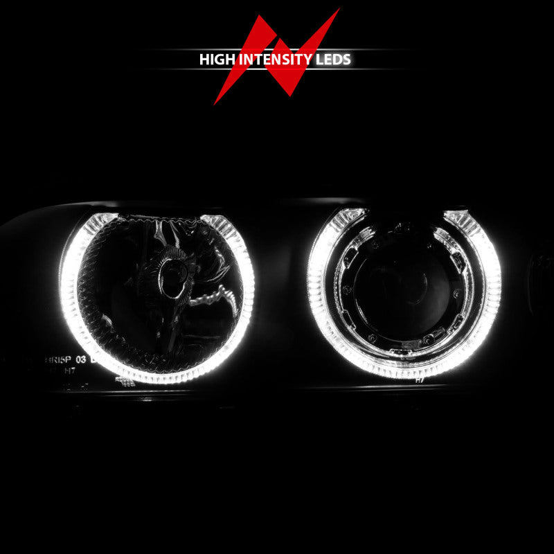 ANZO 1997-2001 BMW 5 Series Projector Headlights w/ Halo Black ANZO Headlights  AXOPROS