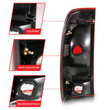 ANZO 1997-2003 Ford F-150 Taillight Red/Clear Lens (OE Replacement) ANZO Tail Lights  AXOPROS