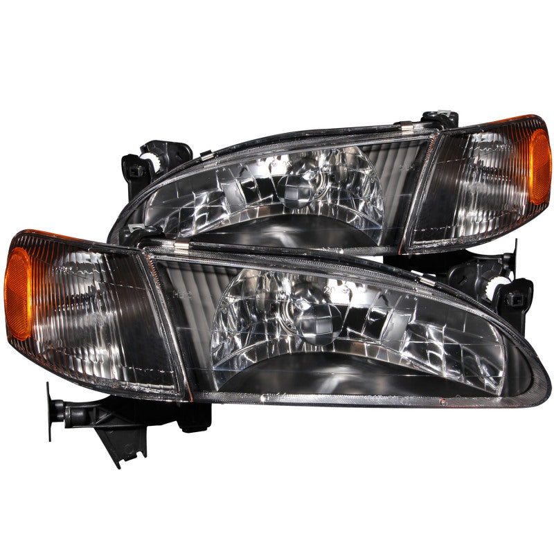 ANZO 1998-2000 Toyota Corolla Crystal Headlights Black ANZO Headlights  AXOPROS