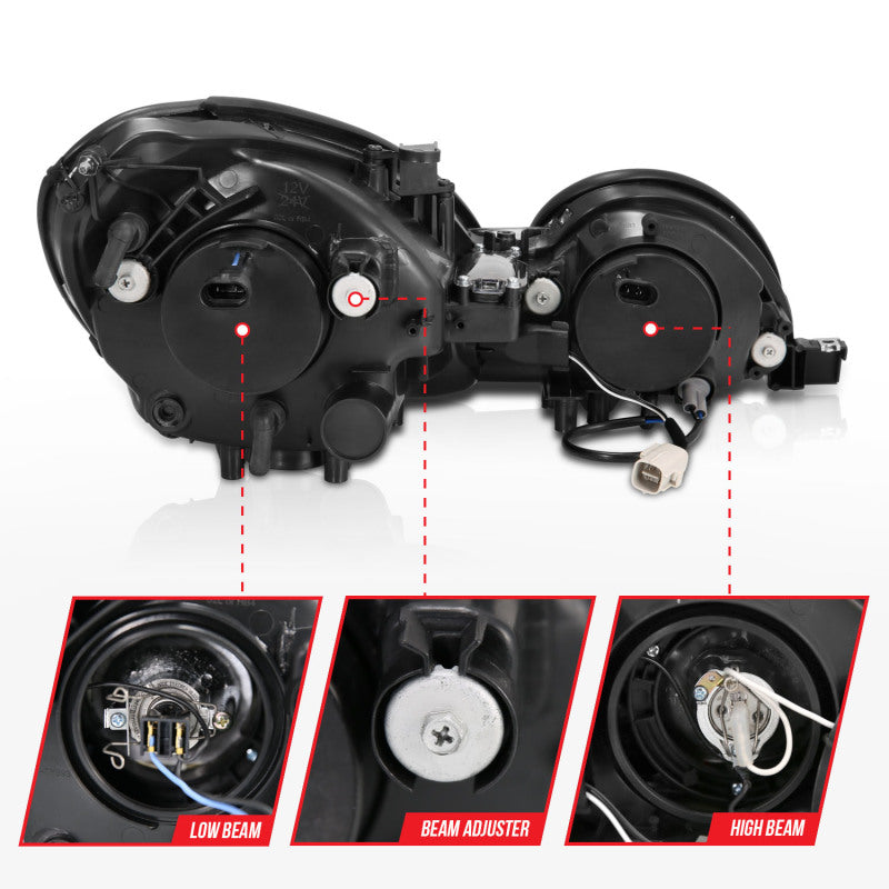 ANZO 1998-2005 Lexus Gs300 Projector Headlights w/ Halo Chrome ANZO Headlights  AXOPROS