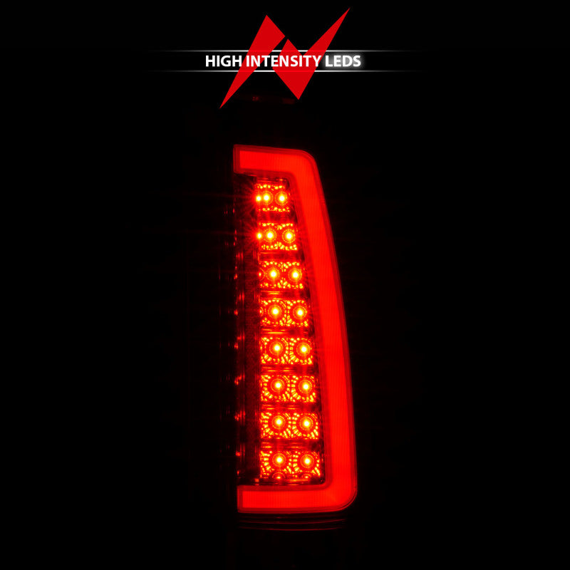 ANZO 1999-2000 Cadillac Escalade LED Taillights Chrome Housing Red/Clear Lens Pair ANZO Tail Lights  AXOPROS