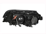 ANZO 1999-2001 BMW 3 Series E46 Projector Headlights w/ Halo Black ANZO Headlights  AXOPROS