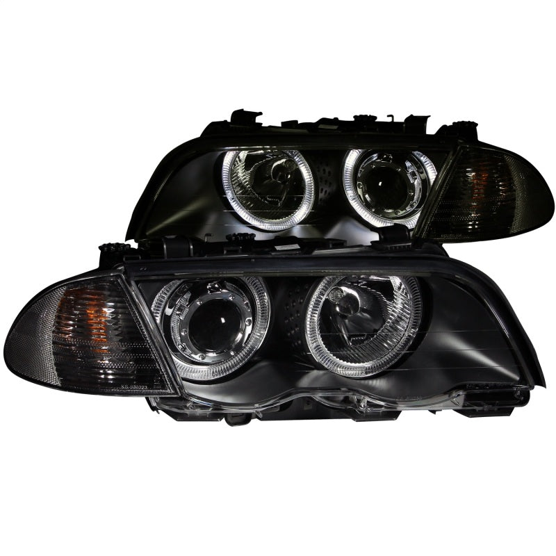 ANZO 1999-2001 BMW 3 Series E46 Projector Headlights w/ Halo Black (CCFL) ANZO Headlights  AXOPROS