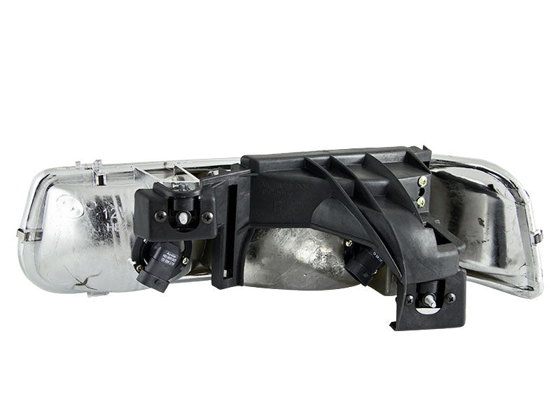 ANZO 1999-2002 Chevrolet Silverado 1500 Crystal Headlights Black ANZO Headlights  AXOPROS