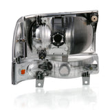 ANZO 2000-2004 Ford Excursion Crystal Headlight w/ Corner Light Black Amber (w/o Bulb) ANZO Headlights  AXOPROS