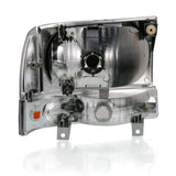 ANZO 2000-2004 Ford Excursion Crystal Headlight w/ Corner Light Black Amber (w/o Bulb) ANZO Headlights  AXOPROS