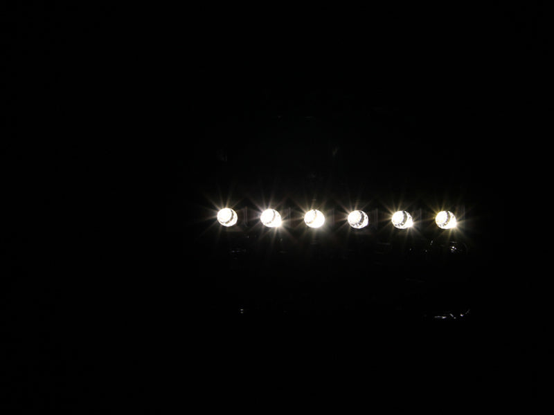 ANZO 2000-2004 Ford Excursion Crystal Headlights Black w/ LED 1pc ANZO Headlights  AXOPROS