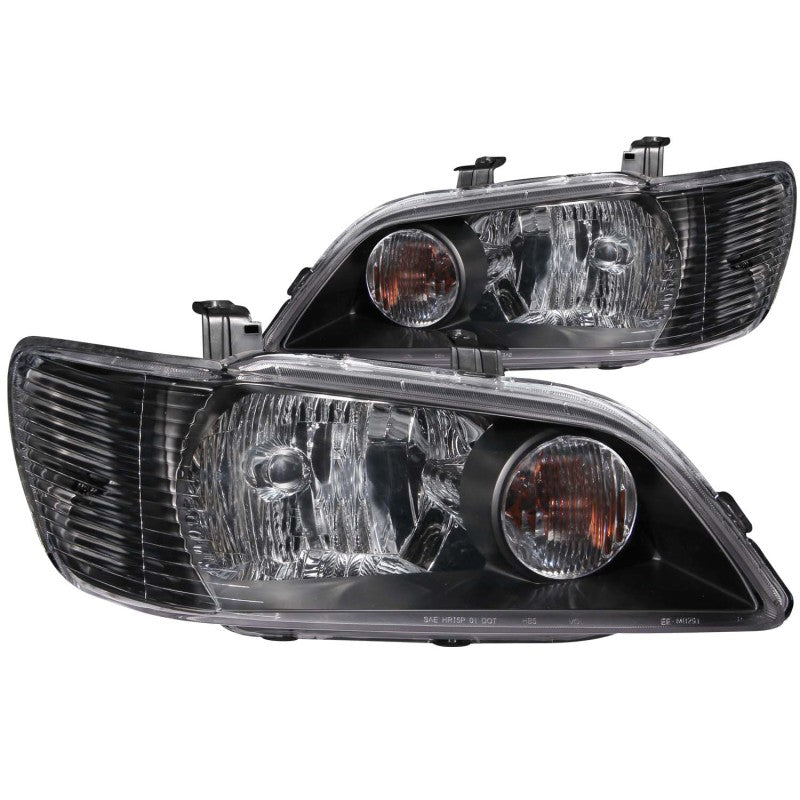 ANZO 2002-2003 Mitsubishi Lancer Crystal Headlights Black ANZO Headlights  AXOPROS