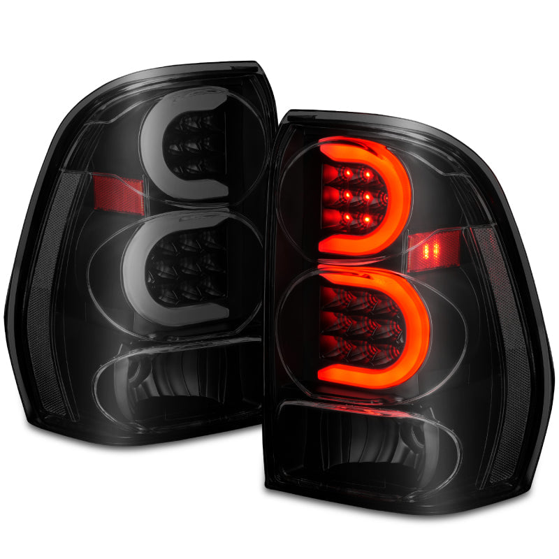 ANZO 2002-2009 Chevrolet Trailblazer LED Tail Lights w/ Light Bar Black Housing Smoke Lens ANZO Tail Lights  AXOPROS