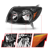 ANZO 2003-2005 Toyota 4Runner Crystal Headlights Black ANZO Headlights  AXOPROS
