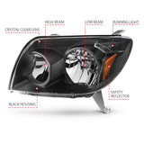 ANZO 2003-2005 Toyota 4Runner Crystal Headlights Black ANZO Headlights  AXOPROS