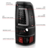 ANZO 2003-2006 Chevy Silverado 1500 LED Taillights Plank Style Black w/Clear Lens ANZO Tail Lights  AXOPROS