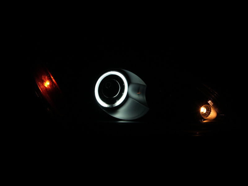 ANZO 2004-2007 Mitsubishi Lancer Projector Headlights w/ Halo Black (CCFL) ANZO Headlights  AXOPROS