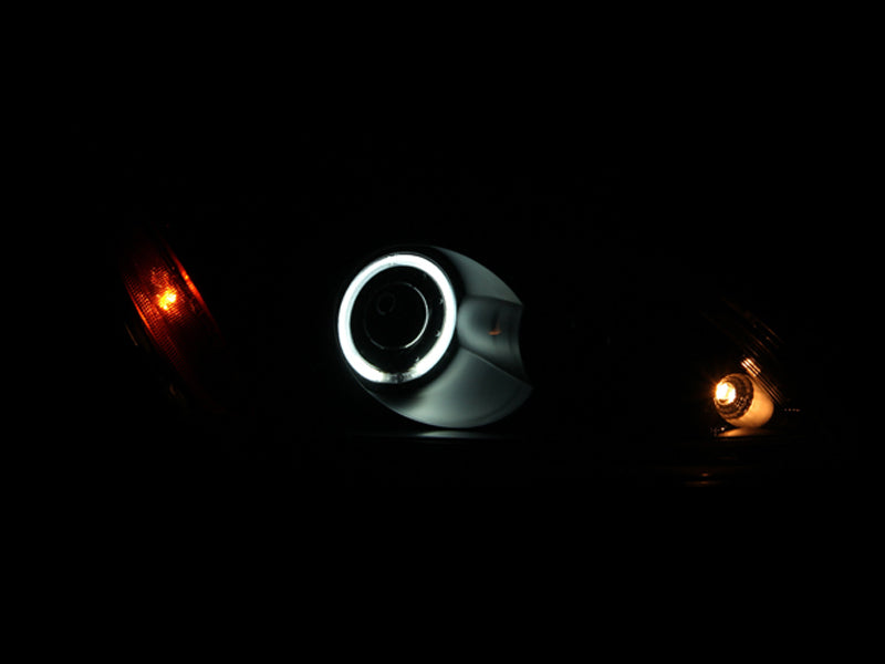 ANZO 2004-2007 Mitsubishi Lancer Projector Headlights w/ Halo Black (CCFL) ANZO Headlights  AXOPROS