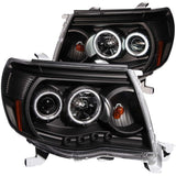ANZO 2005-2011 Toyota Tacoma Projector Headlights w/ Halo Black ANZO Headlights  AXOPROS