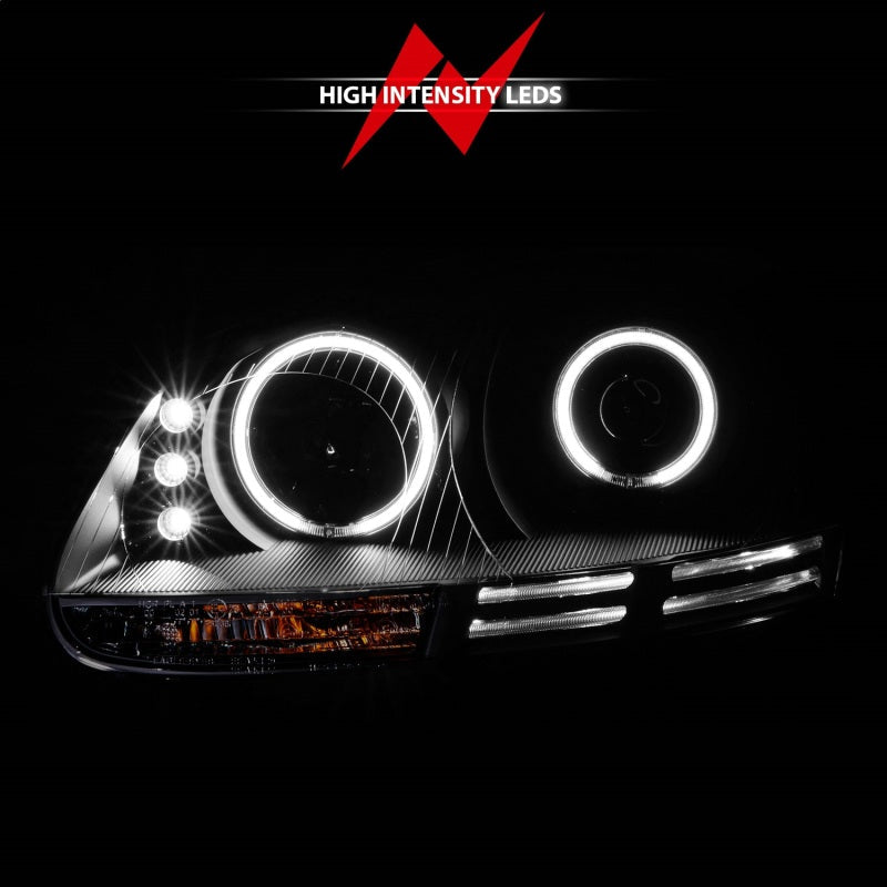ANZO 2006-2009 Volkswagen Rabbit Projector Headlights w/ Halo Black (CCFL) ANZO Headlights  AXOPROS