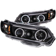 ANZO 2006-2011 Honda Civic Projector Headlights w/ Halo Black (CCFL) ANZO Headlights  AXOPROS