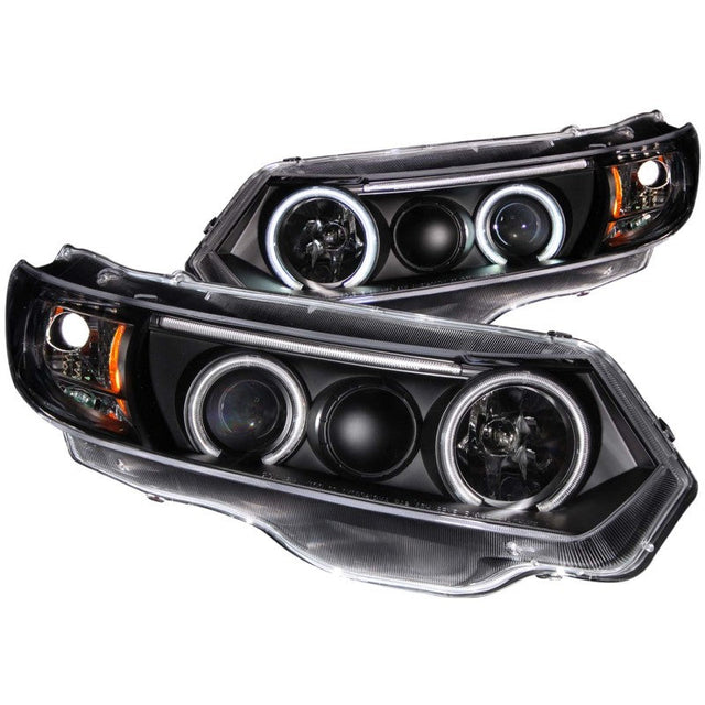 ANZO 2006-2011 Honda Civic Projector Headlights w/ Halo Black (CCFL) ANZO Headlights  AXOPROS