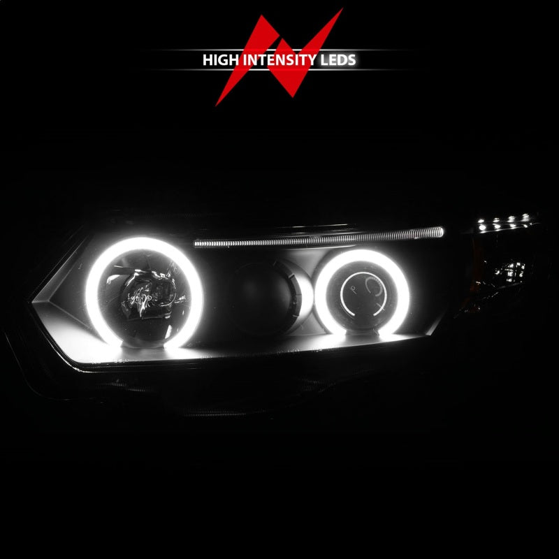 ANZO 2006-2011 Honda Civic Projector Headlights w/ Halo Black (CCFL) ANZO Headlights  AXOPROS