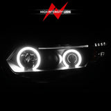 ANZO 2006-2011 Honda Civic Projector Headlights w/ Halo Black (CCFL) ANZO Headlights  AXOPROS