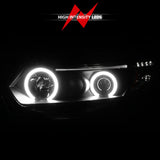 ANZO 2006-2011 Honda Civic Projector Headlights w/ Halo Black (CCFL) ANZO Headlights  AXOPROS
