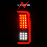 ANZO 2007-2013 Chevrolet Silverado1500/ 2500/ 3500 LED Tail Lights w/ Light Bar Black Housing Smoke ANZO Tail Lights  AXOPROS