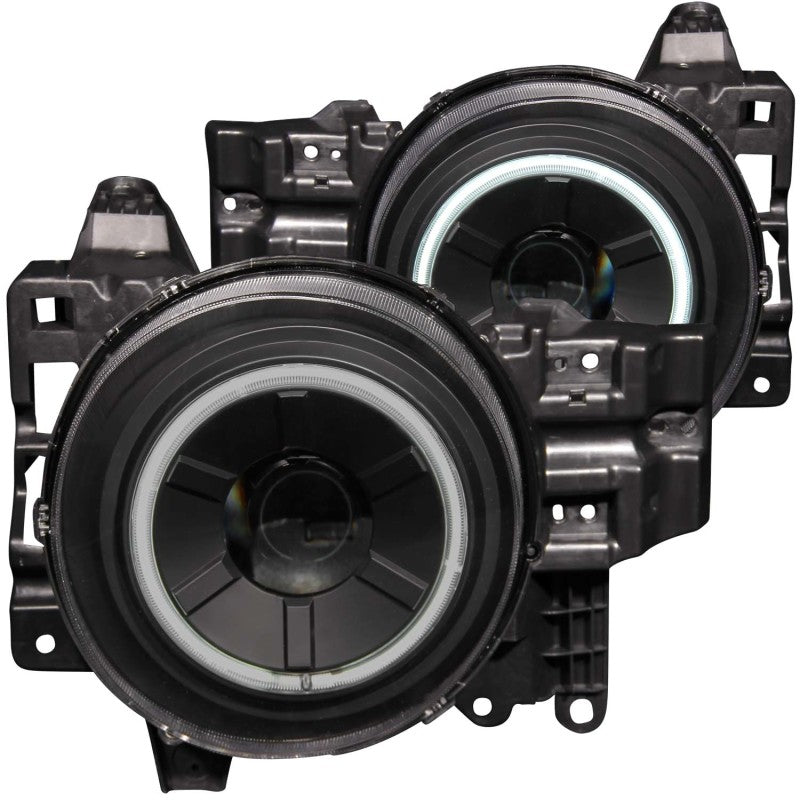 ANZO 2007-2013 Toyota Fj Cruiser Projector Headlights w/ Halo Black ANZO Headlights  AXOPROS