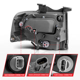ANZO 2007-2014 Ford Expedition Projector Headlights w/ Halo Black ANZO Headlights  AXOPROS