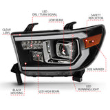 ANZO 2007-2014 Toyota Tundra Projector Light Bar H.L Black Amber(Led High Beam) (Halogen Version) ANZO Headlights  AXOPROS