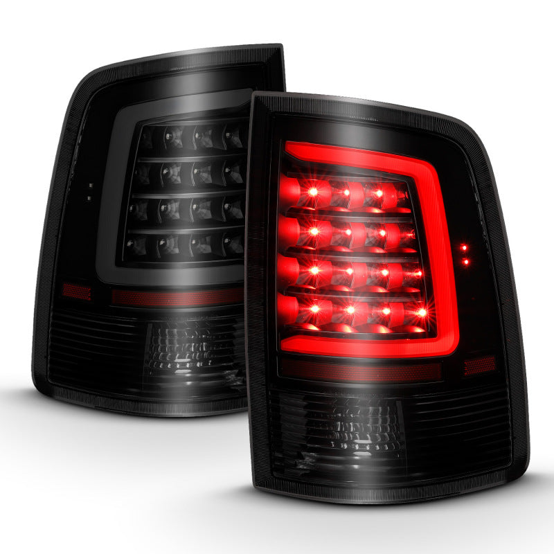 ANZO 2009-2018 Dodge Ram 1500 LED Taillight Plank Style Black w/Smoke Lens ANZO Tail Lights  AXOPROS