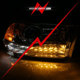 ANZO 2009-2018 Dodge Ram 1500 Projector Plank Style Switchback H.L Halo Chrome Amber (OE Style) ANZO Headlights  AXOPROS