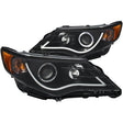 ANZO 2012-2013 Toyota Camry Projector Headlights w/ Halo Black ANZO Headlights  AXOPROS