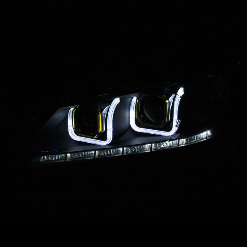 ANZO 2013-2015 Honda Accord Projector Headlights w/ U-Bar Black ANZO Headlights  AXOPROS