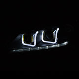 ANZO 2013-2015 Honda Accord Projector Headlights w/ U-Bar Black ANZO Headlights  AXOPROS