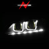 ANZO 2013-2015 Honda Accord Projector Headlights w/ U-Bar Black ANZO Headlights  AXOPROS