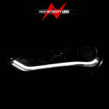 ANZO 2013-2015 Hyundai Genesis Projector Headlights w/ Plank Style Design Black (HID Compatible) ANZO Headlights  AXOPROS