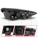 ANZO 2013-2015 Hyundai Genesis Projector Headlights w/ Plank Style Design Black (HID Compatible) ANZO Headlights  AXOPROS