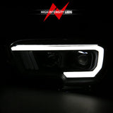 ANZO 2016-2017 Toyota Tacoma Projector Headlights w/ Plank Style Switchback Black w/ Amber ANZO Headlights  AXOPROS
