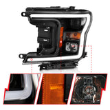 ANZO 2018-2019 Ford F-150 Projector Plank Style H.L. Black Amber (Without Switchback) ANZO Headlights  AXOPROS