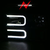 ANZO 88-98 Chevrolet C1500 Crystal Headlights w/ Light Bar Black Housing w/ Signal Side Markers 8Pcs ANZO Headlights  AXOPROS