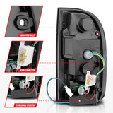 ANZO 95-00 Toyota Tacoma LED Taillights Chrome Housing Clear Lens (Pair) ANZO Tail Lights  AXOPROS