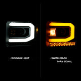 ANZO GMC SIERRA 1500 14-15 2500H/15-19 Projector Headlight Plank Style Black w/ Switchback (Halogen) ANZO Headlights  AXOPROS