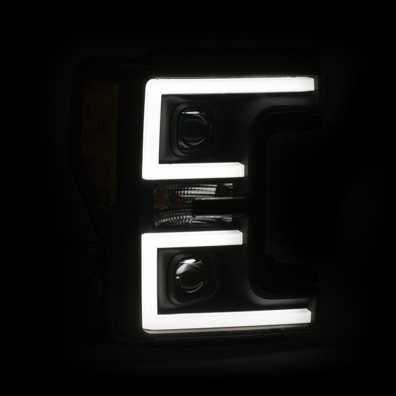 ANZO LED Headlights 17-18 Ford F-250 Super Duty Plank-Style L.E.D. Headlight Black (Pair) ANZO Headlights  AXOPROS